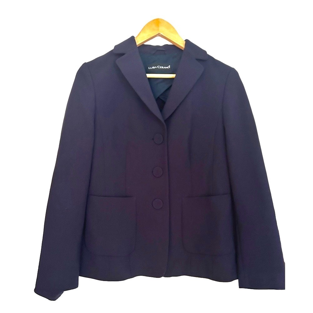 Luisa Cerano navy blue Classic Blazer size 10 jacket